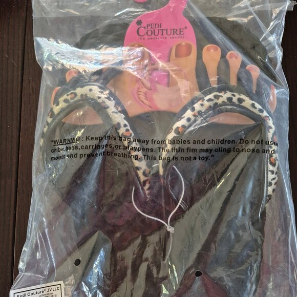 PediCouture On-the-Go - Leopard Pedicure sandal with rubber sole - Picture 3 of 3